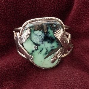 Chrysoprase Sterling Navajo Bracelet